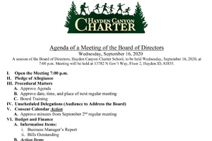 Hayden Canyoon Charter Board Meeting Agenda 12/2/17