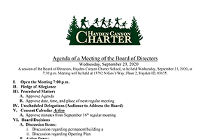 Hayden Canyoon Charter Board Meeting Agenda 12/2/17