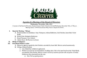 Board Minutes 11/10/2021 FINAL | Hayden Canyon Charter