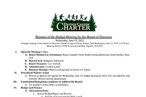 Budget Hearing Minutes 6/15/2022 FINAL | Hayden Canyon Charter