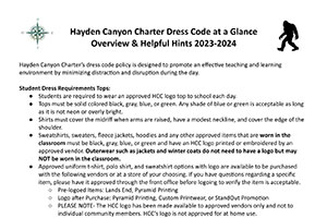 Dress Code Guidelines 2023-2024 | Hayden Canyon Charter