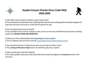 2023-2024 Dress Code FAQs | Hayden Canyon Charter