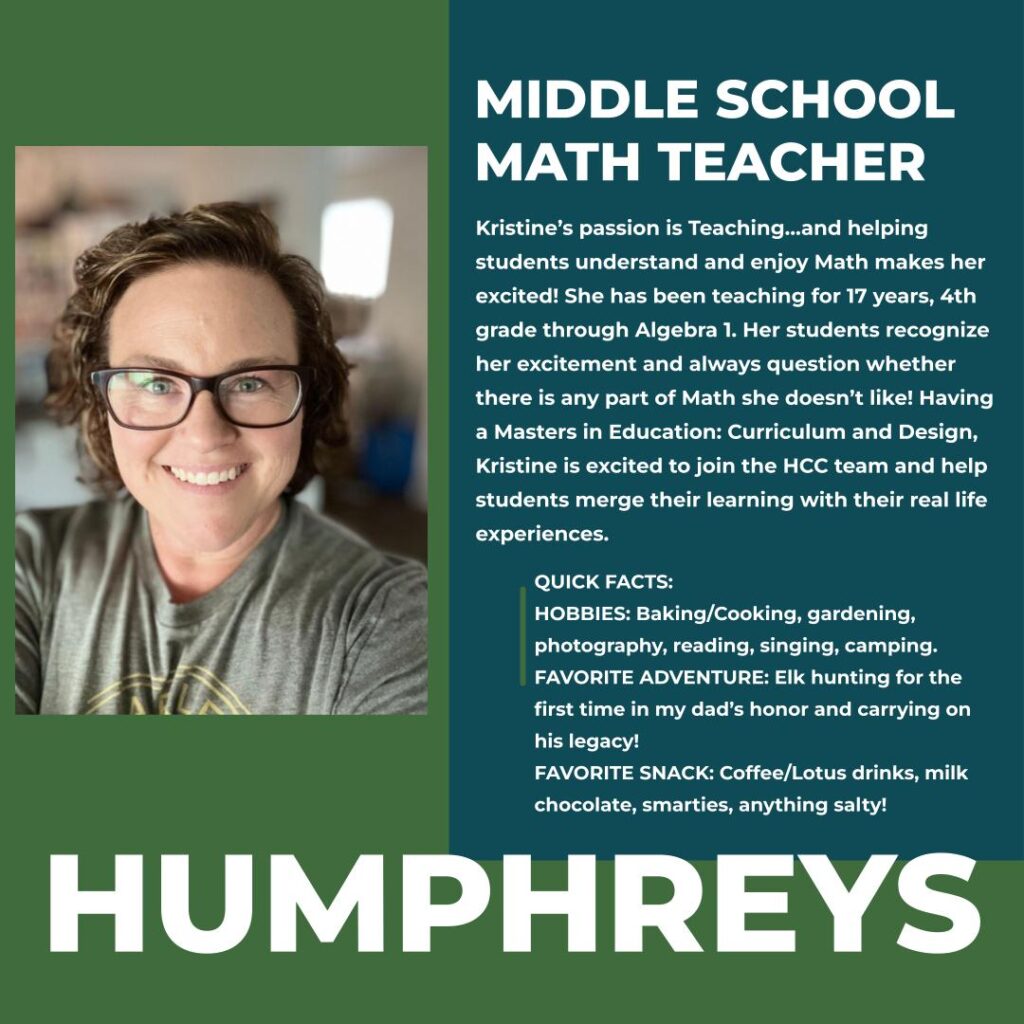 Kristine Humphreys | Middle School Teacher | Hayden Canyon Charter
