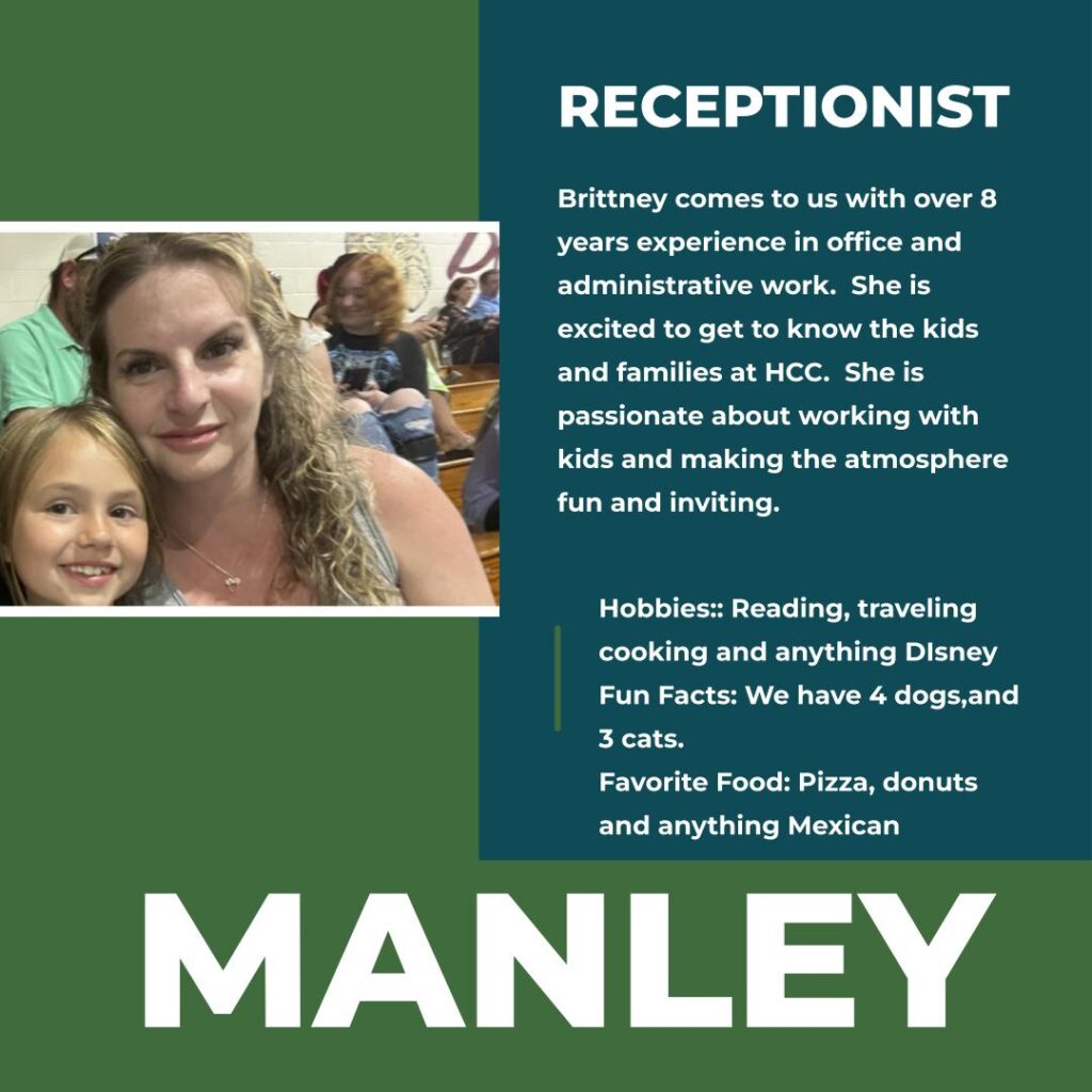 Brittney Manley | Receptionist | Hayden Canyon Charter