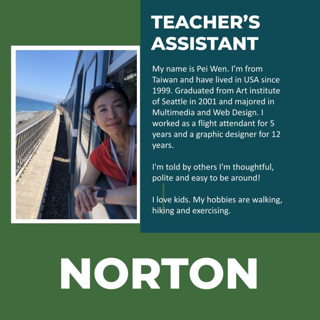Pei Wen Norton | Teacher's Assistant | Hayden Canyon Charter