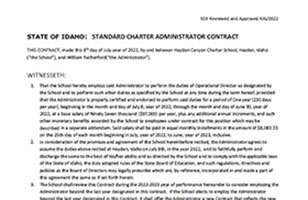Staff Contracts | Hayden Canyon Charter