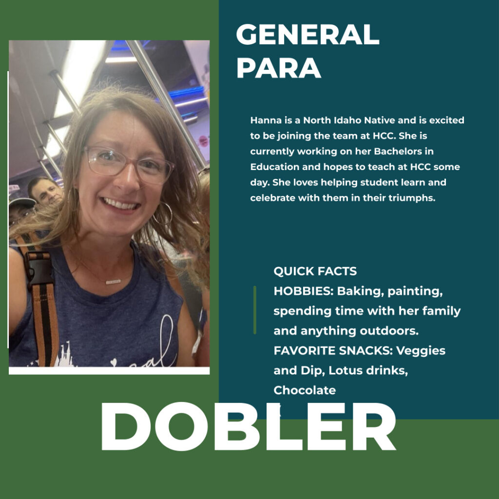 Hanna Dobler | Paraprofessional | Hayden Canyon Charter