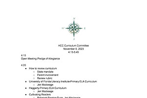 Curriculum Committee Agenda | November 9, 2023