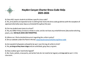 Dress Code FAQ | Hayden Canyon Charter | Uniform Questions