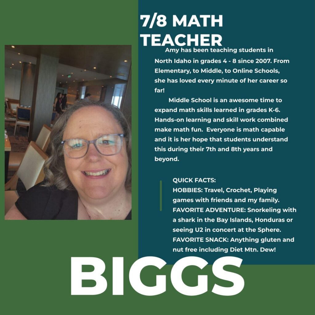 Amy Biggs | 7/8 Grade Teacher | Hayden Canyon Charter