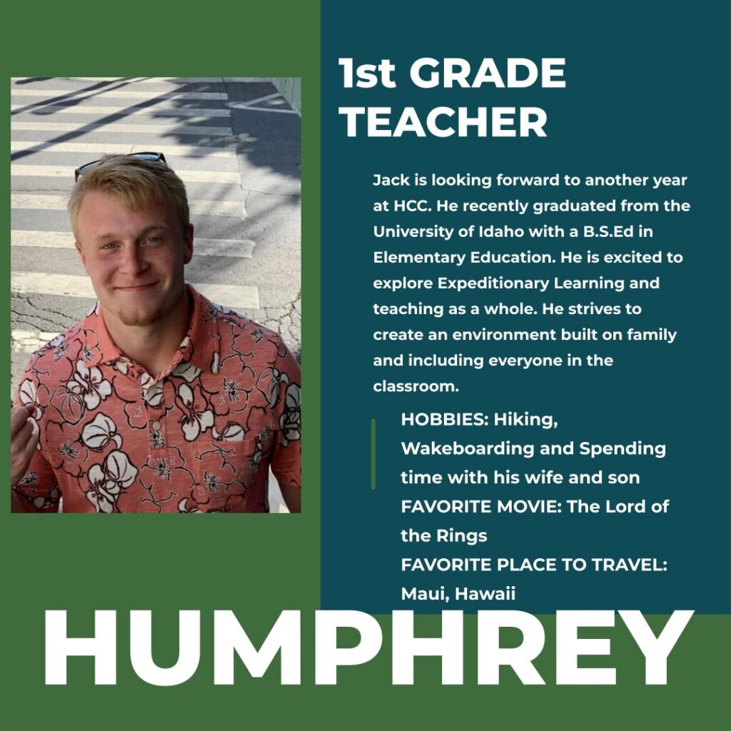 Jack Humphrey | 1st Grade Teacher | Hayden Canyon Charter