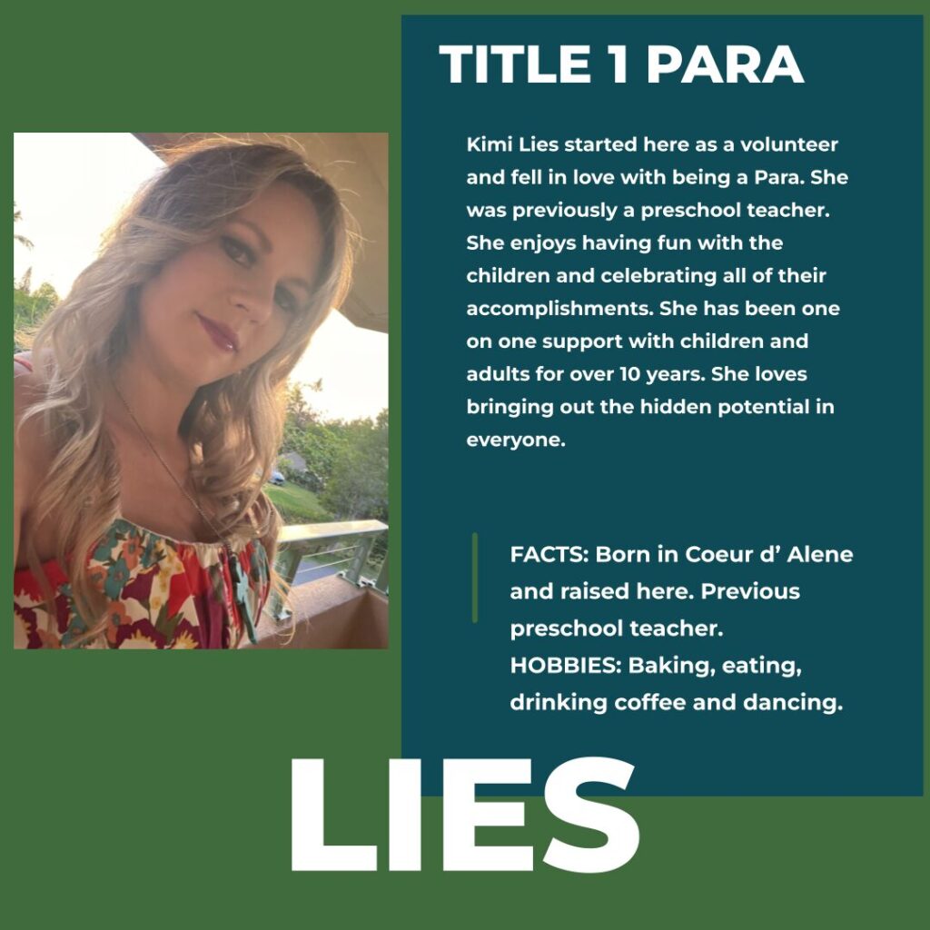 Kimi Lies | Paraprofessional | Hayden Canyon Charter