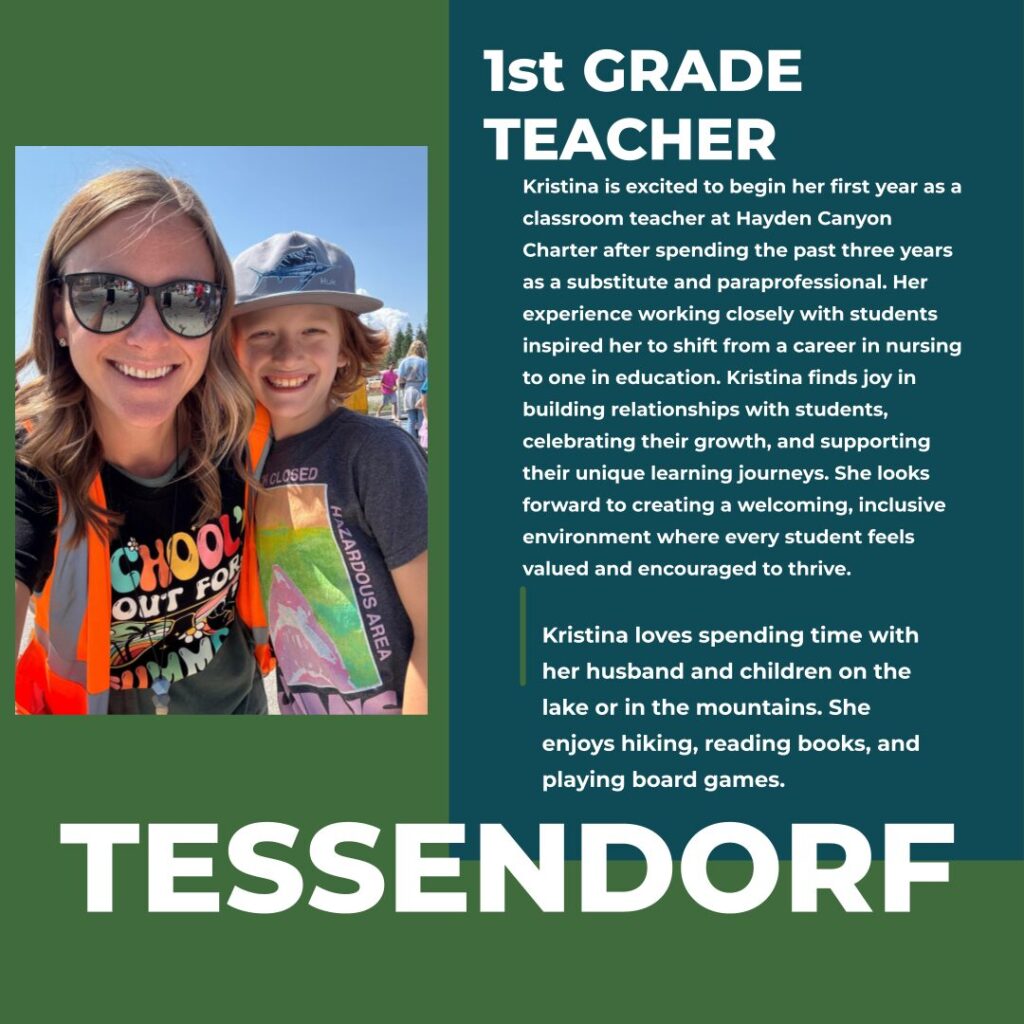 Kristina Tessendorf | 1st Grade Teacher | Hayden Canyon Charter