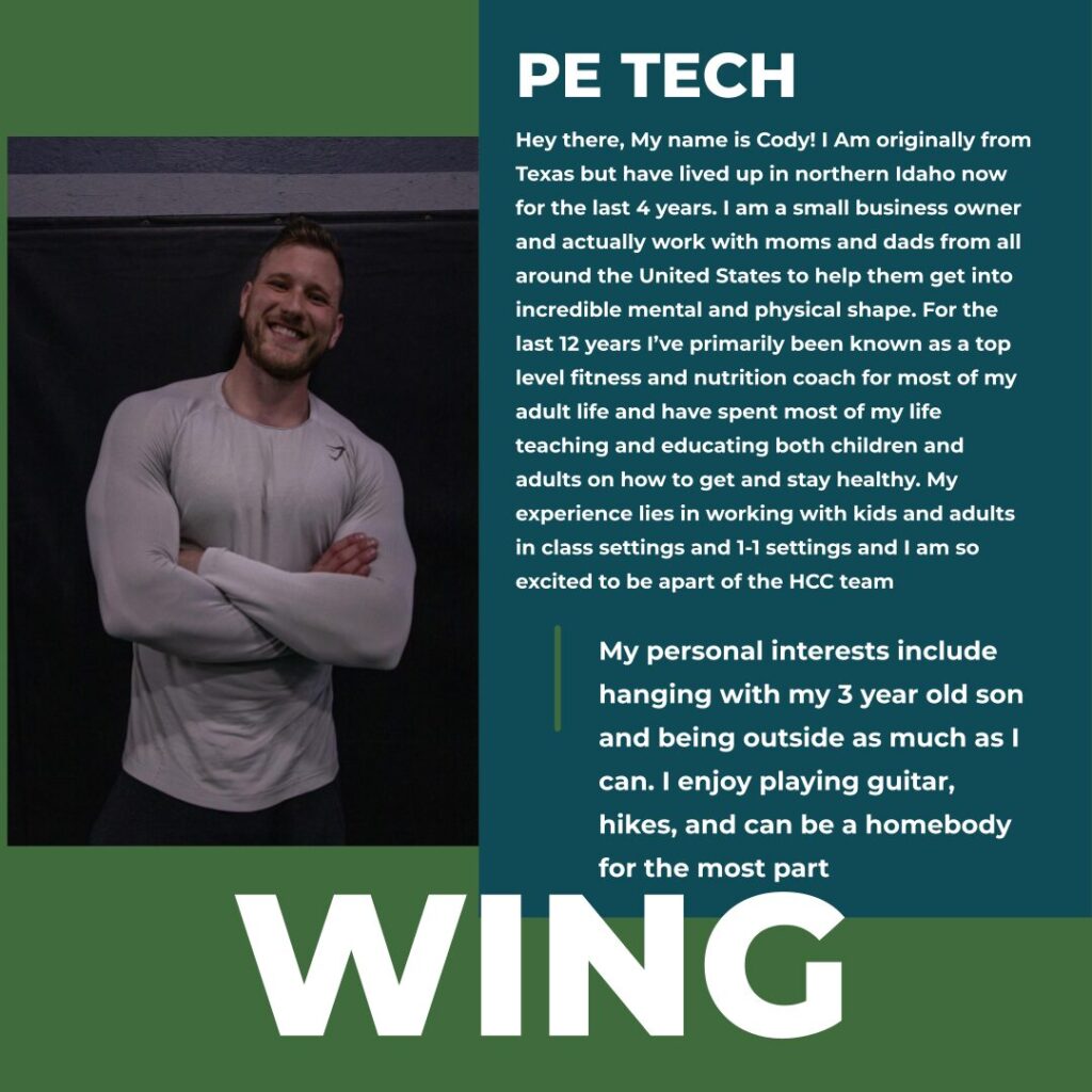 Cody Wing | PE Tech  | Hayden Canyon Charter