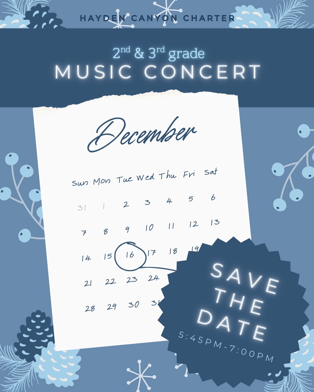 December 2nd & 3rd Grade Concert | December 2025 | Hayden Canyon Charter