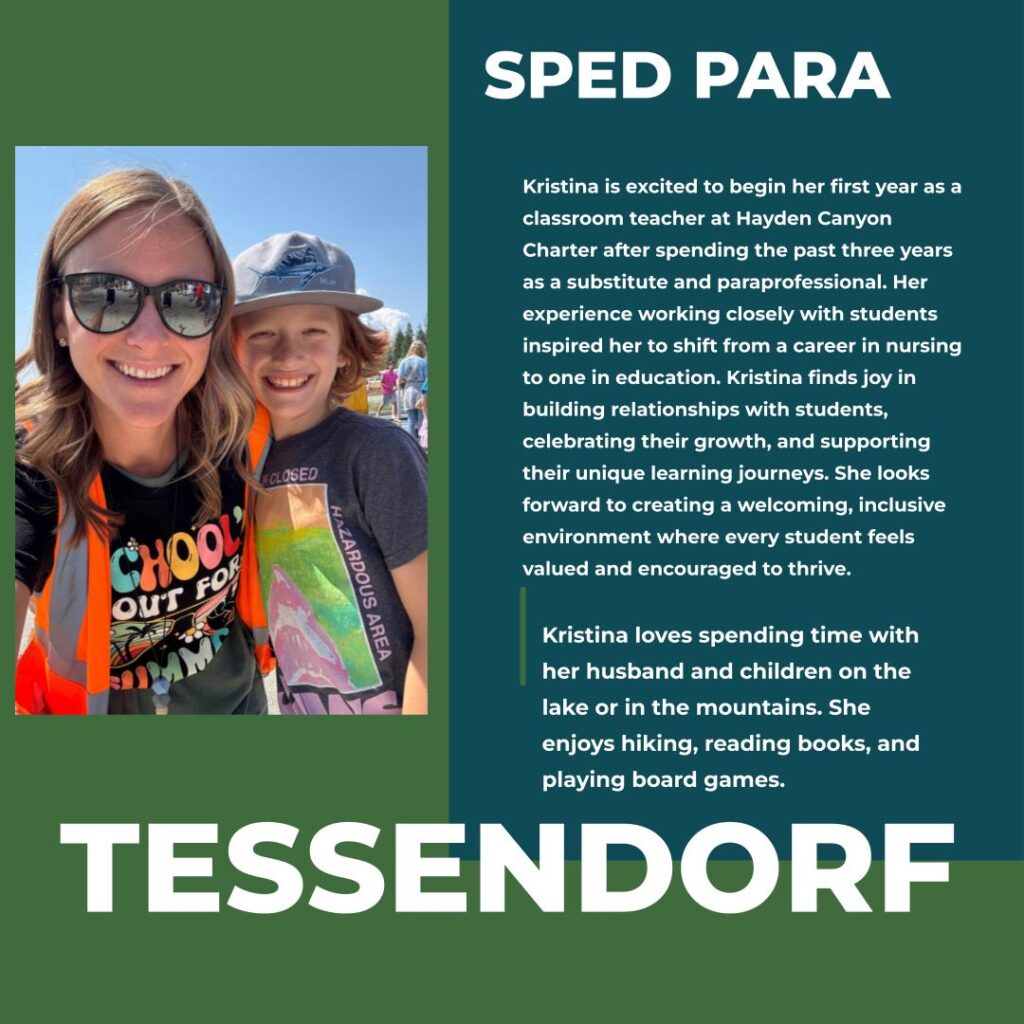 Kristina Tessendorf | SpEd Para | Hayden Canyon Charter