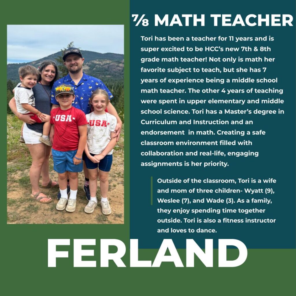 Tori Ferland | 7/8 Math Teacher | Hayden Canyon Charter