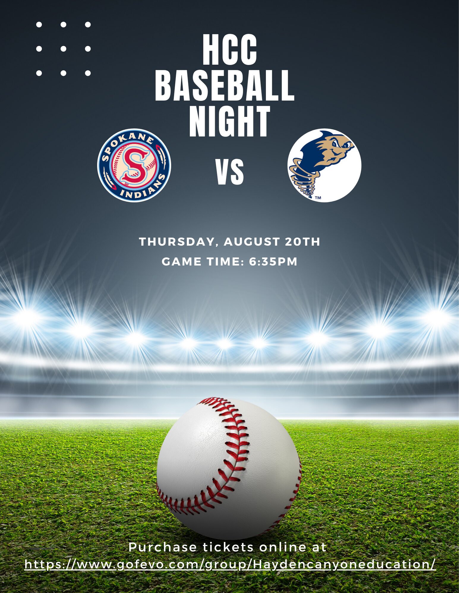 HCC Baseball Night | Spokane Indians | May 9, 2026