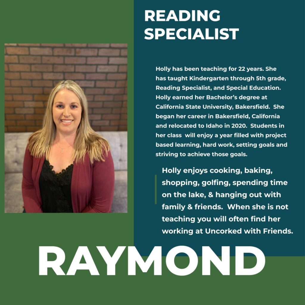 Holly Raymond | Reading Specilaist | Hayden Canyon Charter