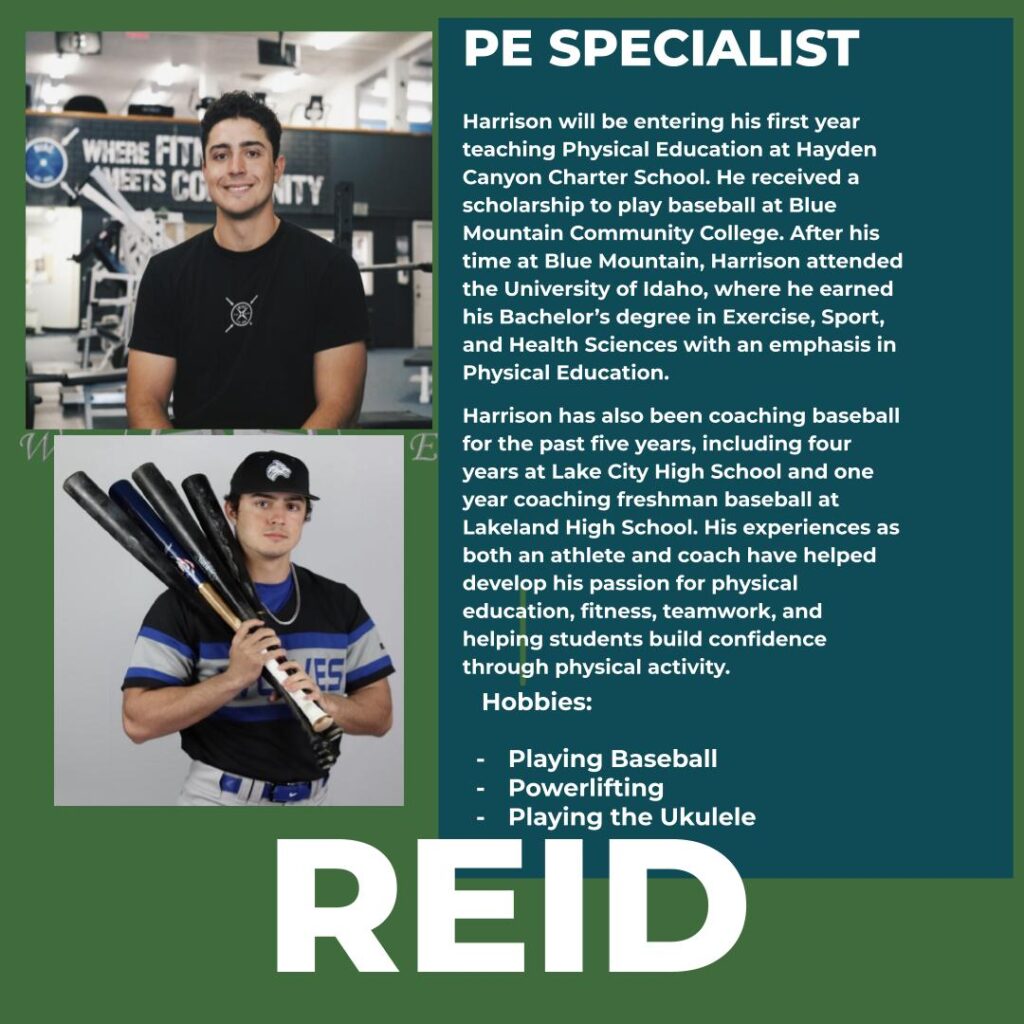 Harrison Reid | PE Specialist | Hayden Canyon Charter