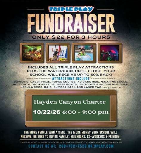 Triple Play Triple Play Fundraiser | October 22, 2026 | Hayden Canyon Charter